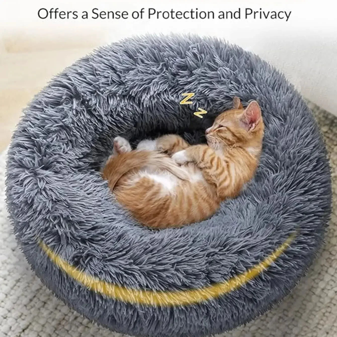 Cozy Plush Sleeping Bed for Cats & Dogs